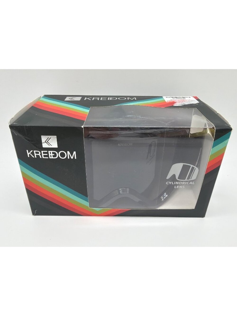Kreedom Helix Snow Goggles Cylindrical Lens Gloss Black Smoke UV Protection